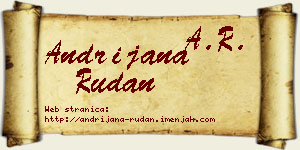 Andrijana Rudan vizit kartica